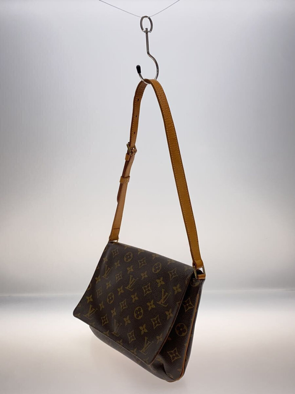 Louis Vuitton Brown Canvas Monogram Musette Shoulder Tango Bag Short Brown